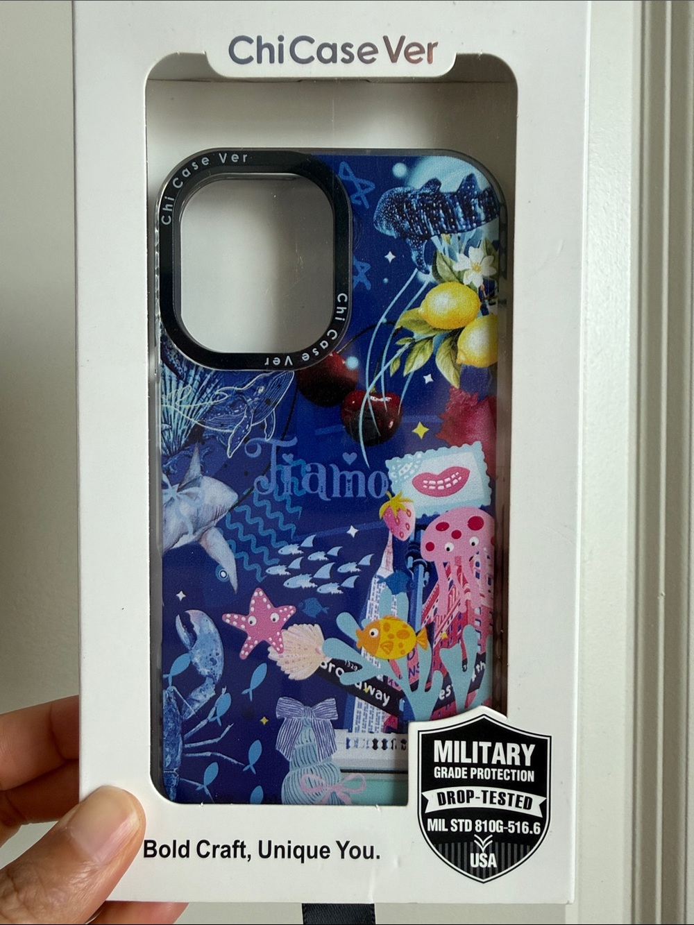 ChiCaseVer Blue Ocean Marine Pattern iPhone 15 Case NWT